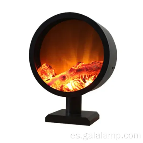 Chimenea moderna con simulación de llama LED realista